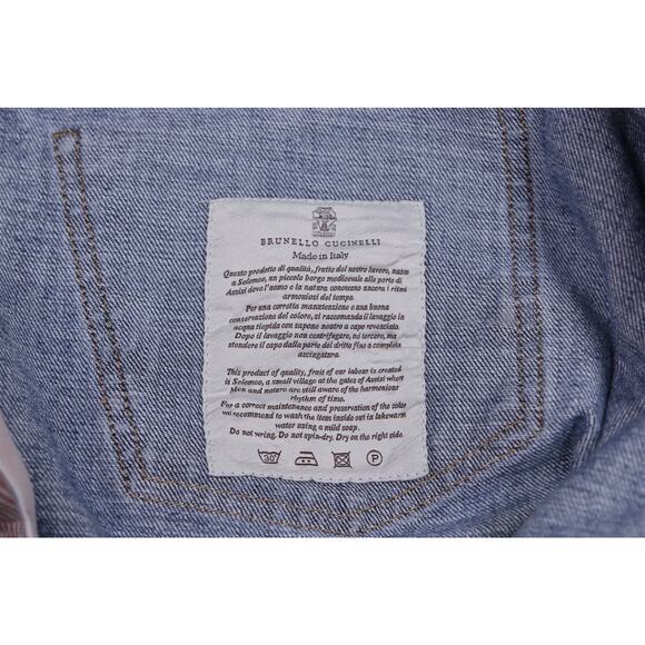 Brunello Cucinelli Mens Light Wash Relaxed Fit Jeans Eu 58 - 40x32 - Picture 7 of 7